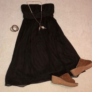 Jcrew Silk Chiffon Brown Dress Size 4